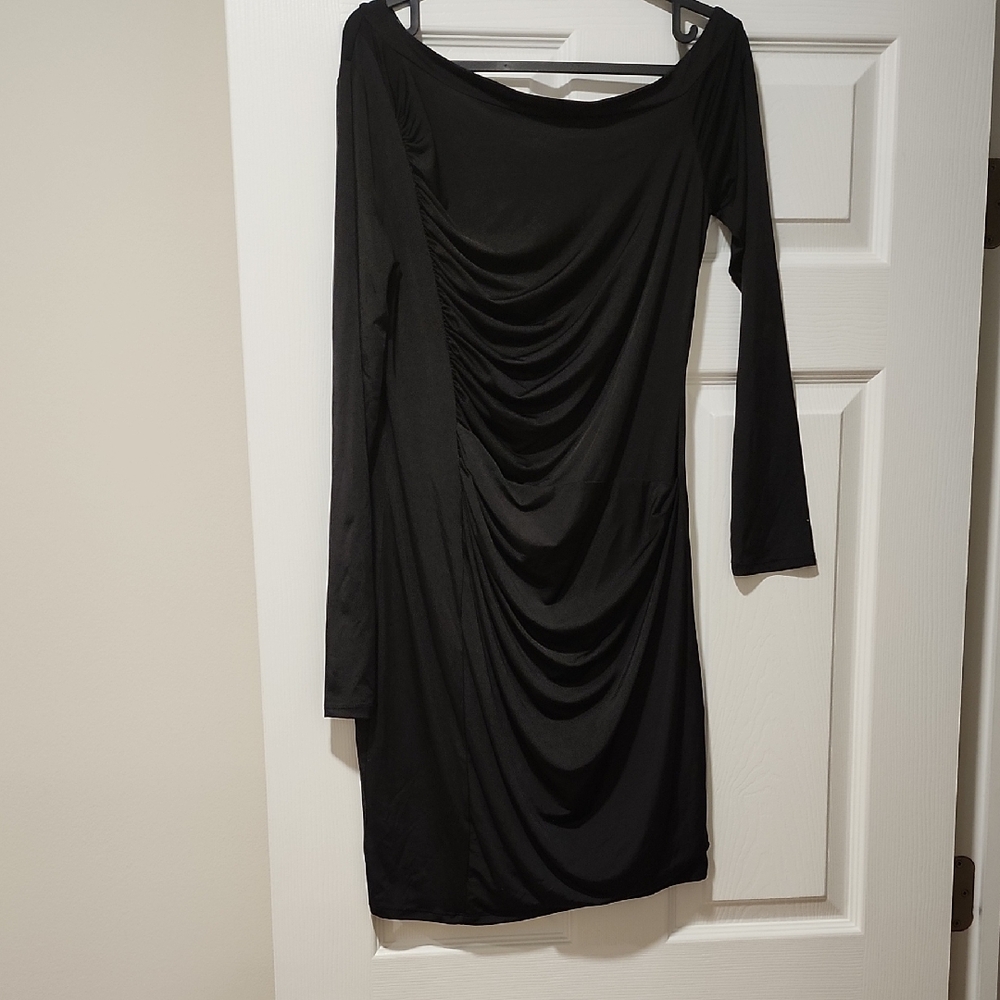 Moda International Black Long Sleeve Dress